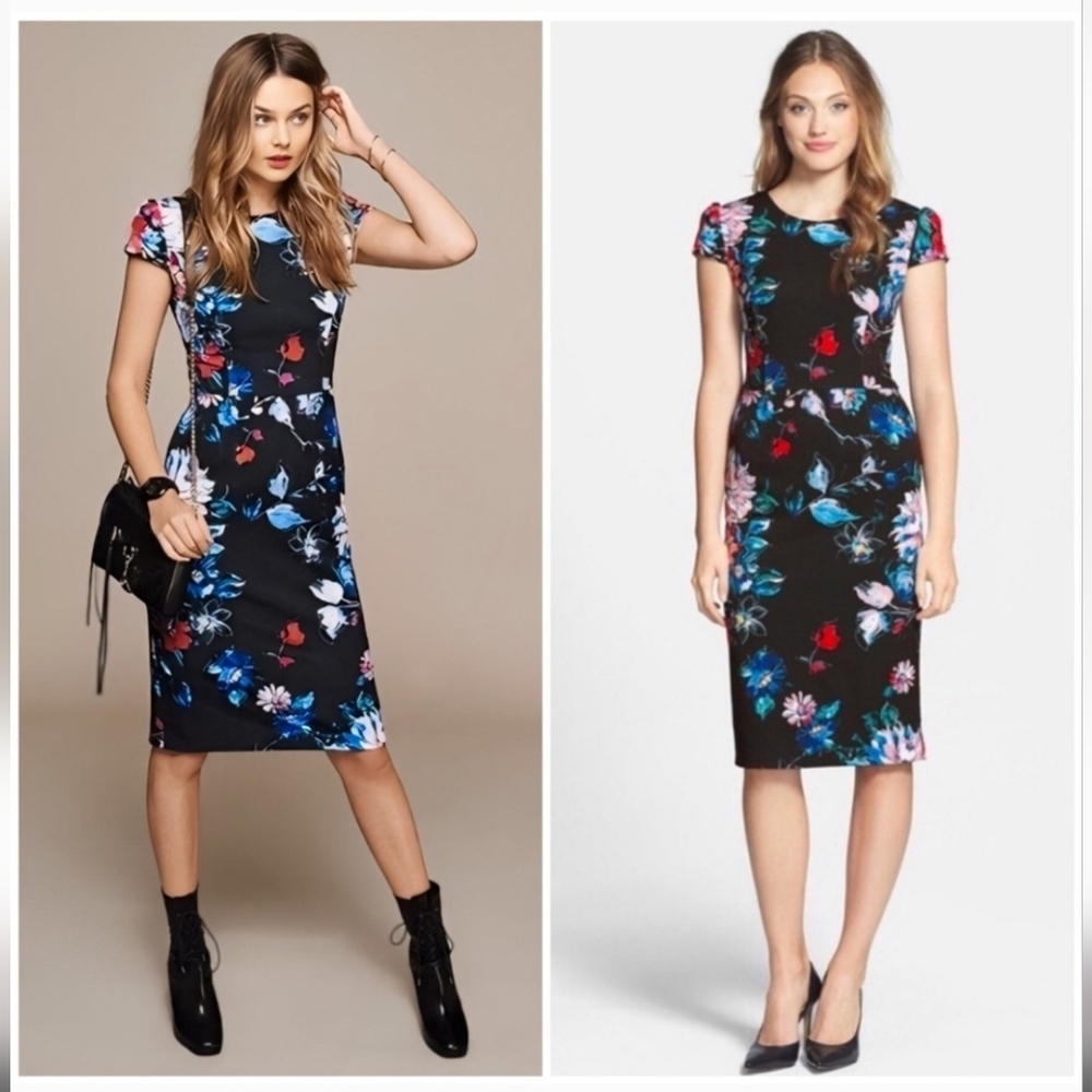 NWOT Betsey Johnson Floral Black Dress - Size 4